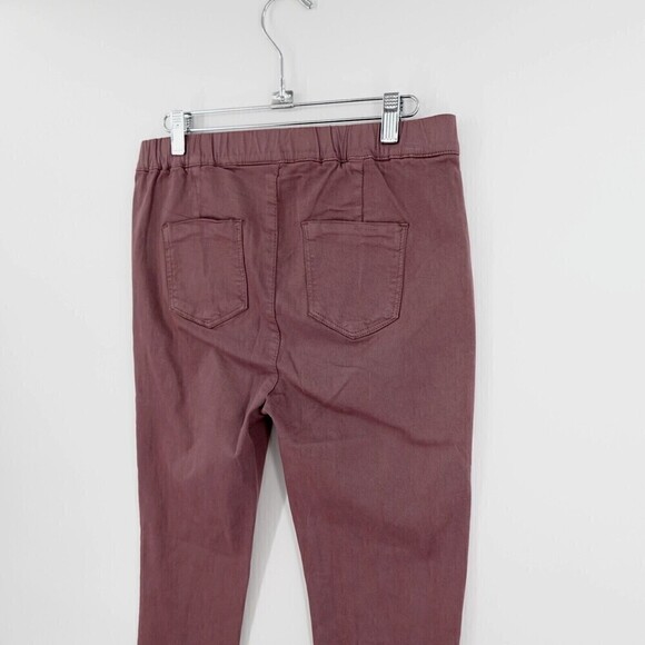 Easel Los Angeles Pants Womens Large Pink Pull-On Skinny Jeggings Raw-Hem - Picture 7 of 15
